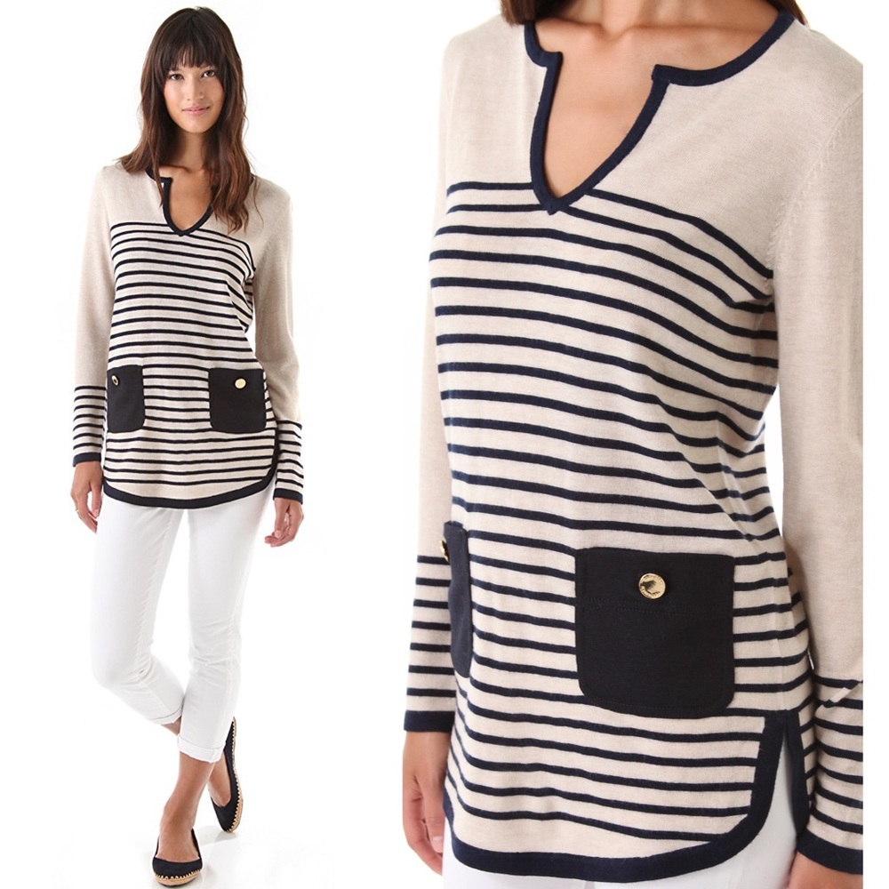 Tory Burch ‘Odessa’ Wool/Cashmere Blend Tunic - Picture 3 of 8